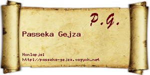Passeka Gejza névjegykártya